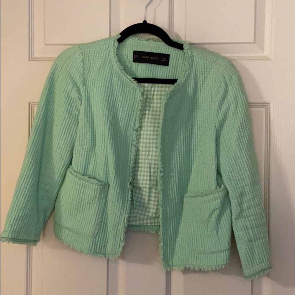 Zara Basic Mint Blazer - image 1